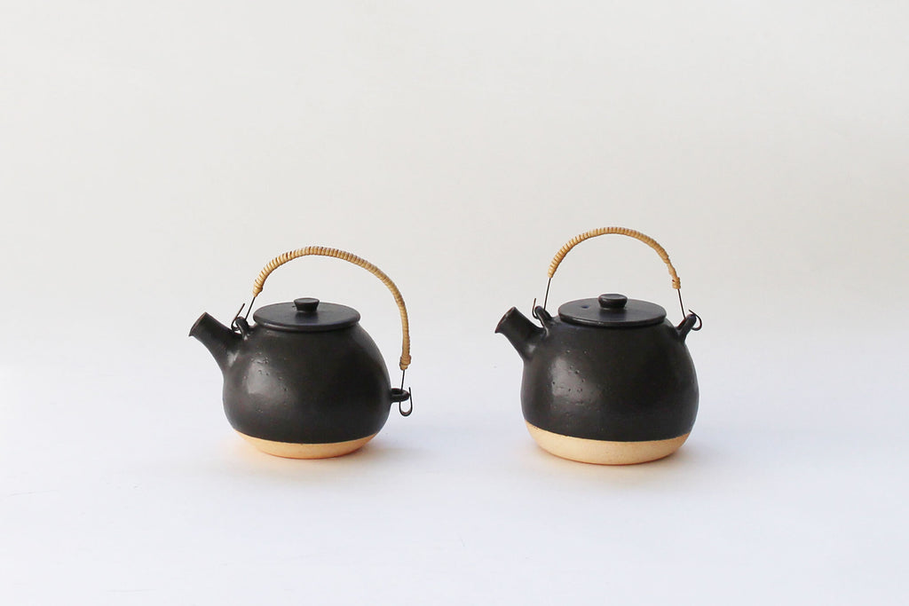 CANASA 土瓶 黒 蓋つまみあり