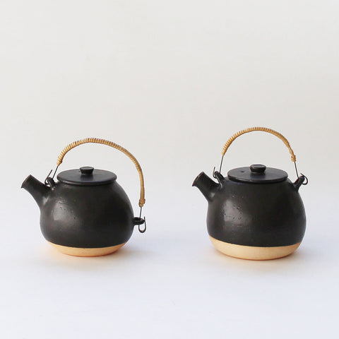 CANASA 土瓶 黒 蓋つまみあり