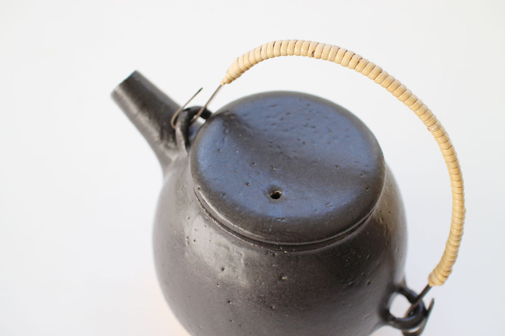 CANASA 土瓶 黒 蓋つまみなし