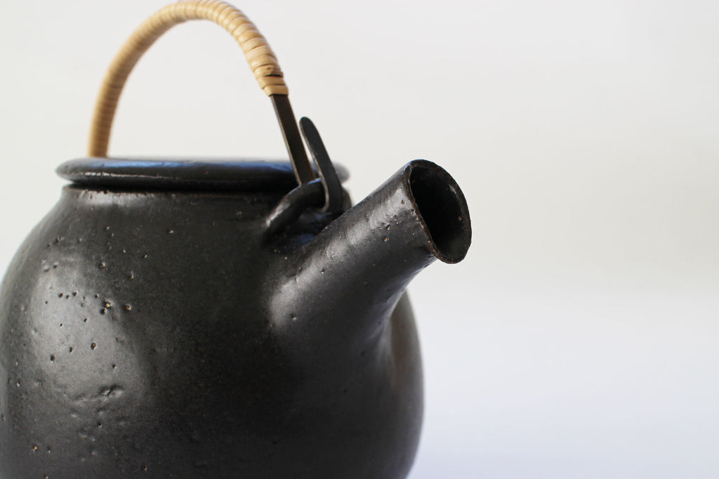 CANASA 土瓶 黒 蓋つまみなし