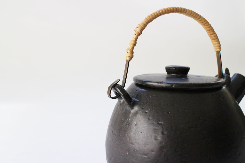 CANASA 土瓶 黒 蓋つまみあり