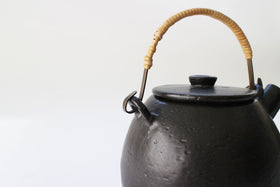 CANASA 土瓶 黒 蓋つまみあり