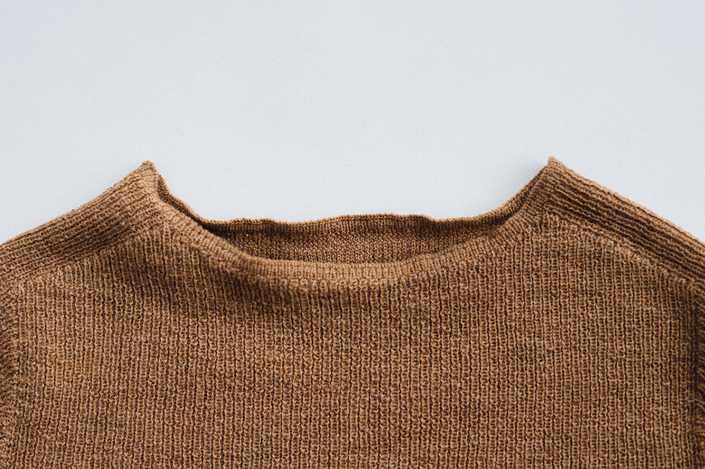 F/style ホールガーメントのリブ編みウールニット