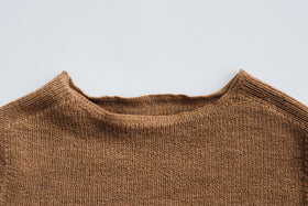 F/style ホールガーメントのリブ編みウールニット