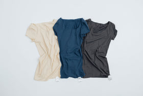 me. コットンシルク フレンチスリーブ