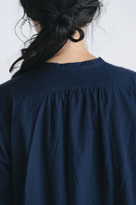 pot and tea ノーカラー ロングワンピース