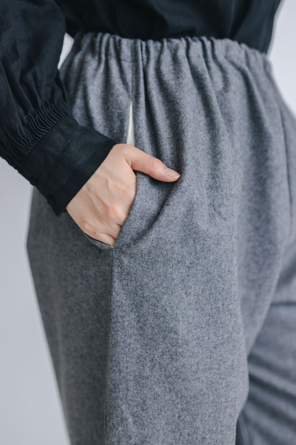 pot and tea ウールワイドパンツ