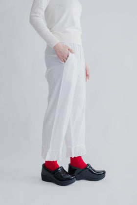 pot and tea ダブルガーゼのペチパンツ(フリル付き)