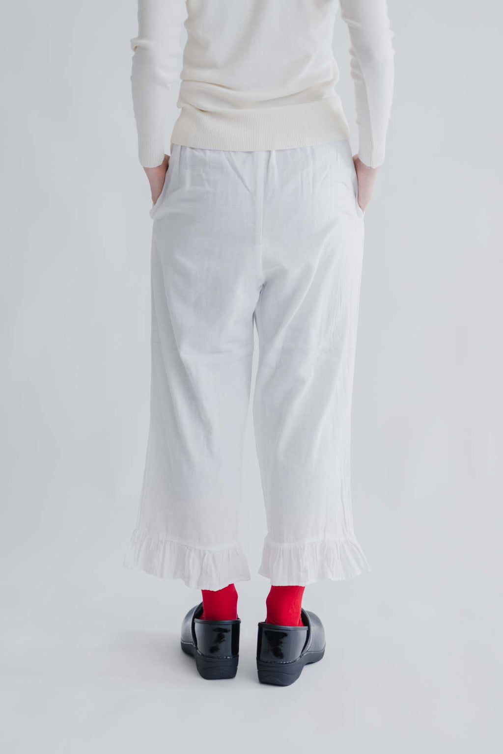 pot and tea ダブルガーゼのペチパンツ(フリル付き)