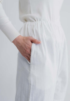 pot and tea ダブルガーゼのペチパンツ(フリル付き)