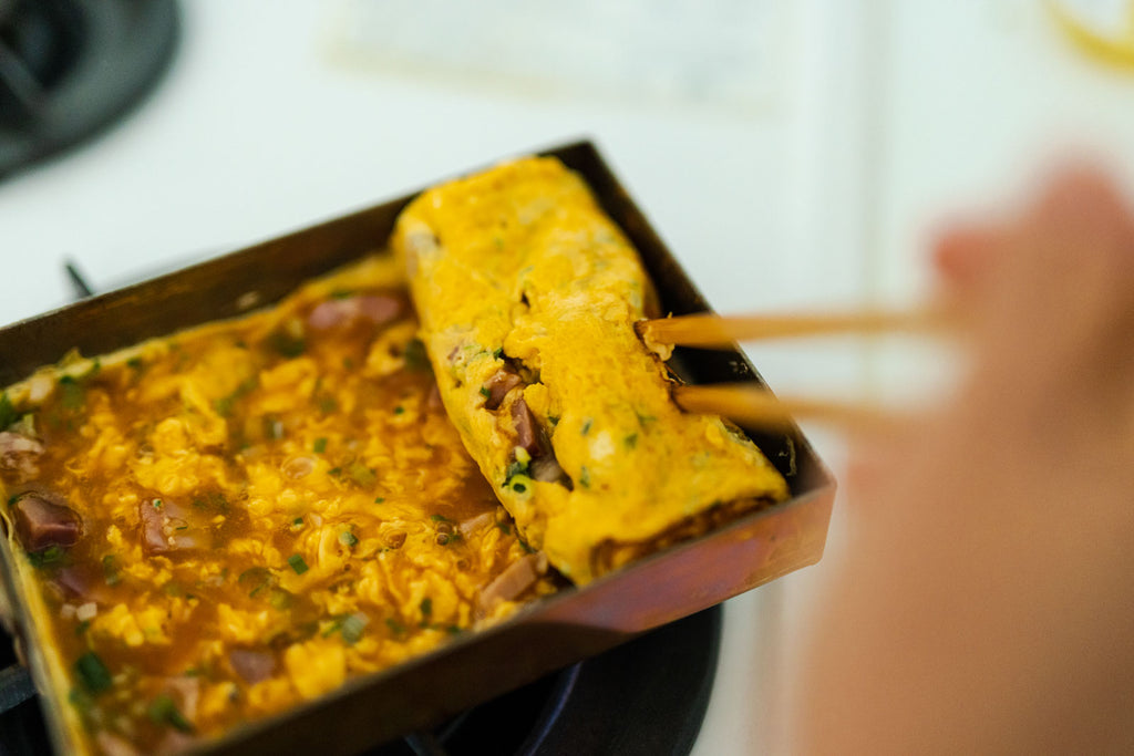 釜浅商店 釜浅の銅厚手たまご焼器 関西型