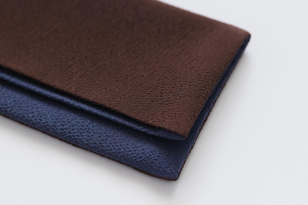 shuó Juzu Bukuro (Brown×Bluisu Purple) ちりめん