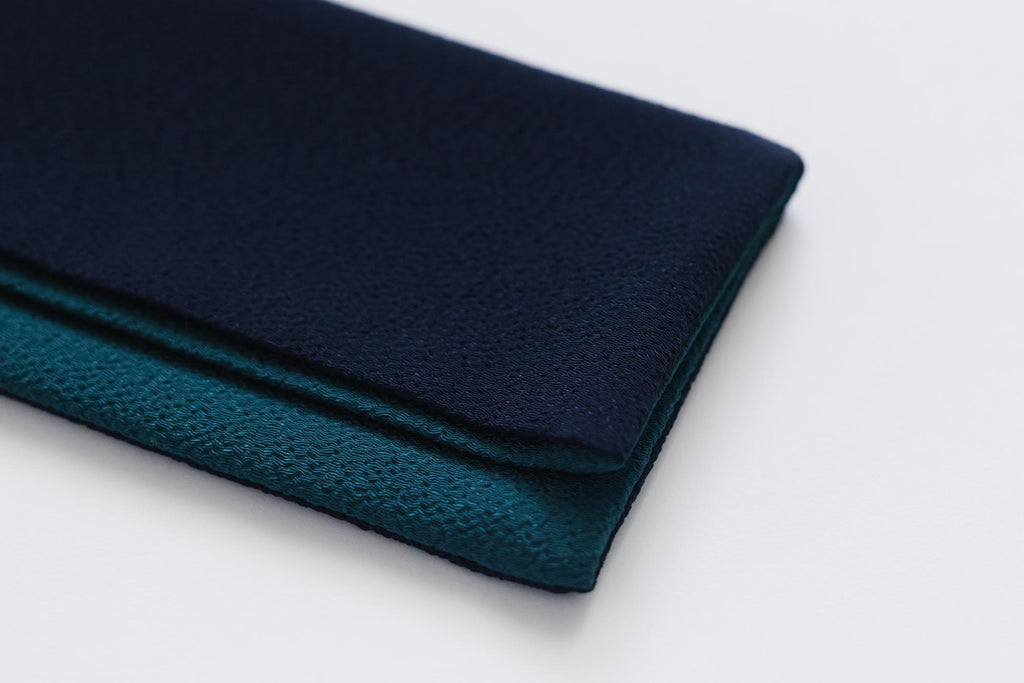 shuó Juzu Bukuro (Navy×Green) ちりめん