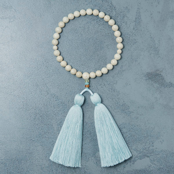 shuó Juzu(Riverstone) クリーム×水色