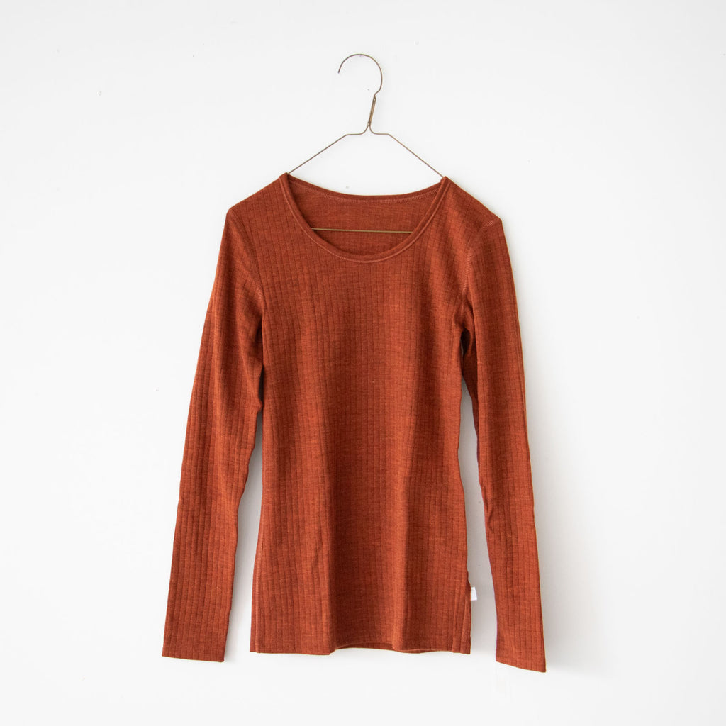 joha NEEDLE DROP メリノウール ロングスリーブ 長袖インナー［今期限定］