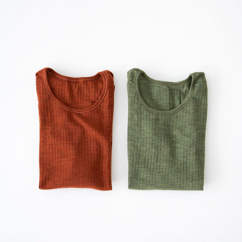 joha NEEDLE DROP メリノウール ロングスリーブ 長袖インナー［今期限定］