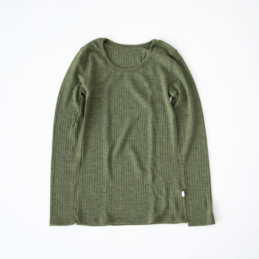 joha NEEDLE DROP メリノウール ロングスリーブ 長袖インナー［今期限定］