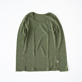 joha NEEDLE DROP メリノウール ロングスリーブ 長袖インナー［今期限定］