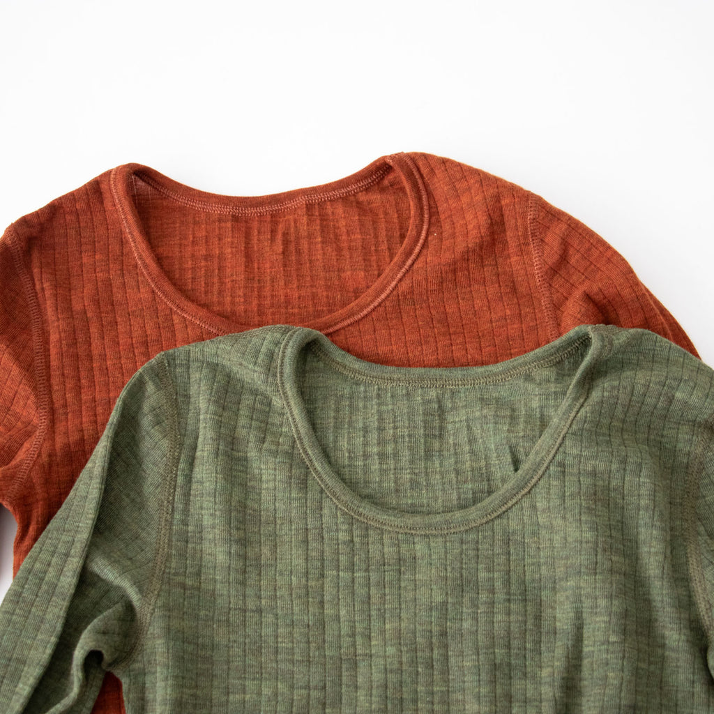 joha NEEDLE DROP メリノウール ロングスリーブ 長袖インナー［今期限定］