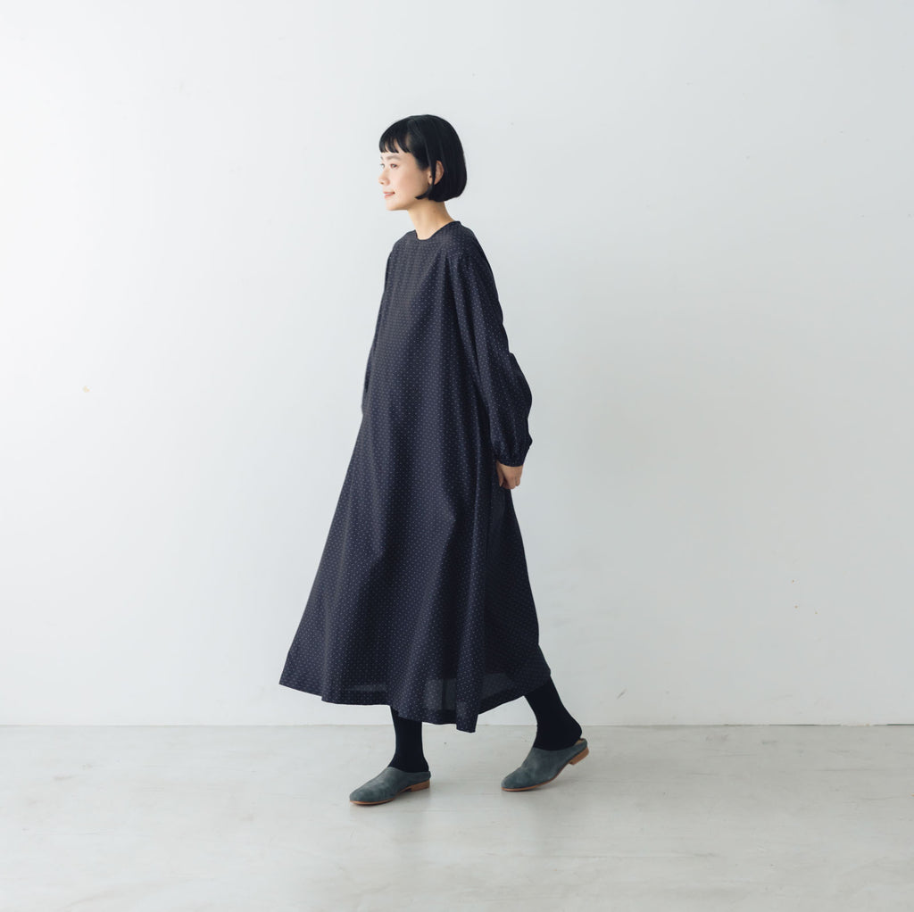 fruits of life ドットギャザーワンピース 水玉