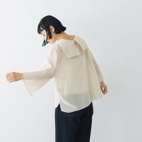 koton フラットカラーブラウス コットンシルク