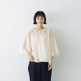 koton フラットカラーブラウス コットンシルク