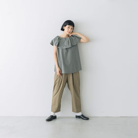 【SALE】 HAU ブラウス "cape" グレー