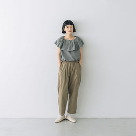 【SALE】 HAU ブラウス "cape" グレー