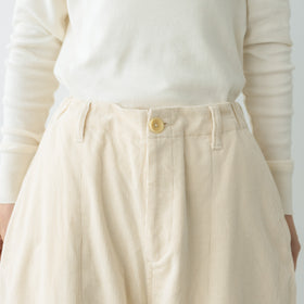 koton オーガニックコットン コーデュロイeaseテーパードパンツ エクリュ