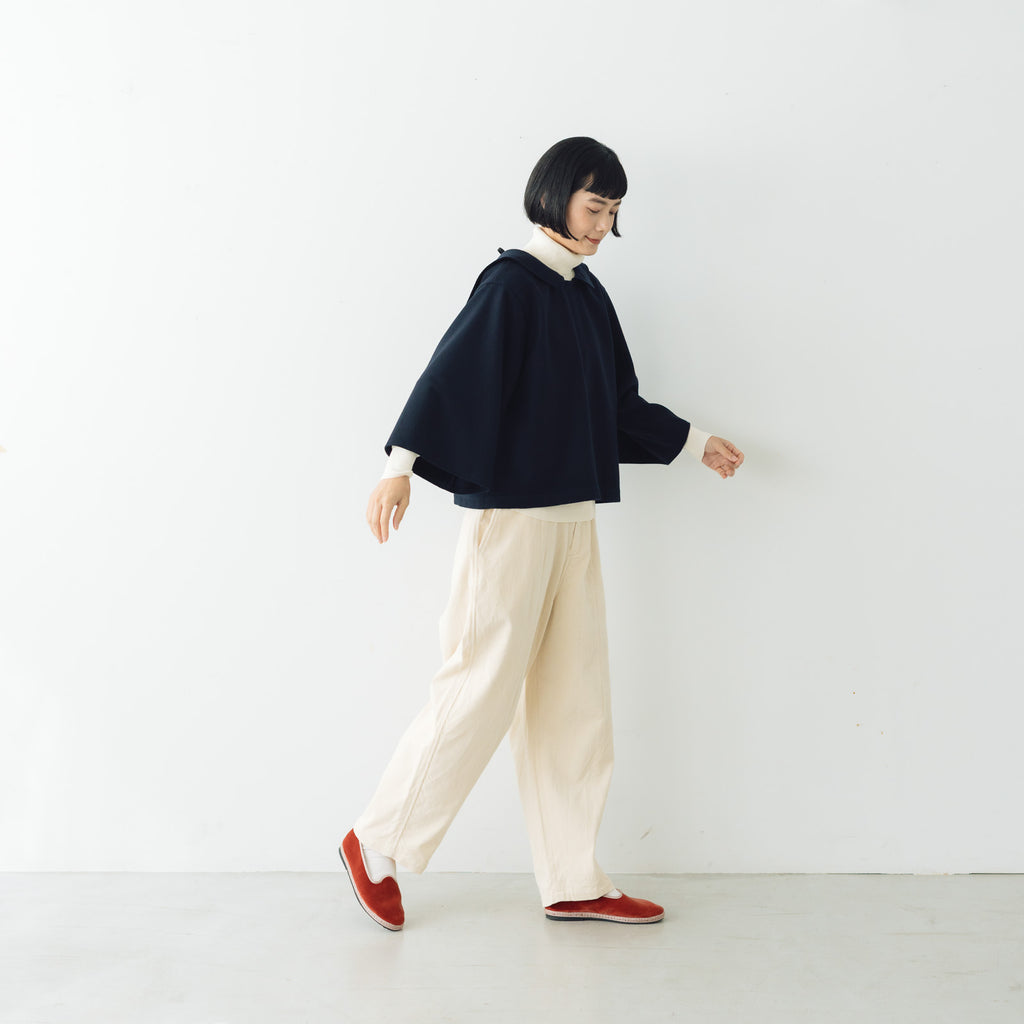 koton フラノフラットカラー ネイビー