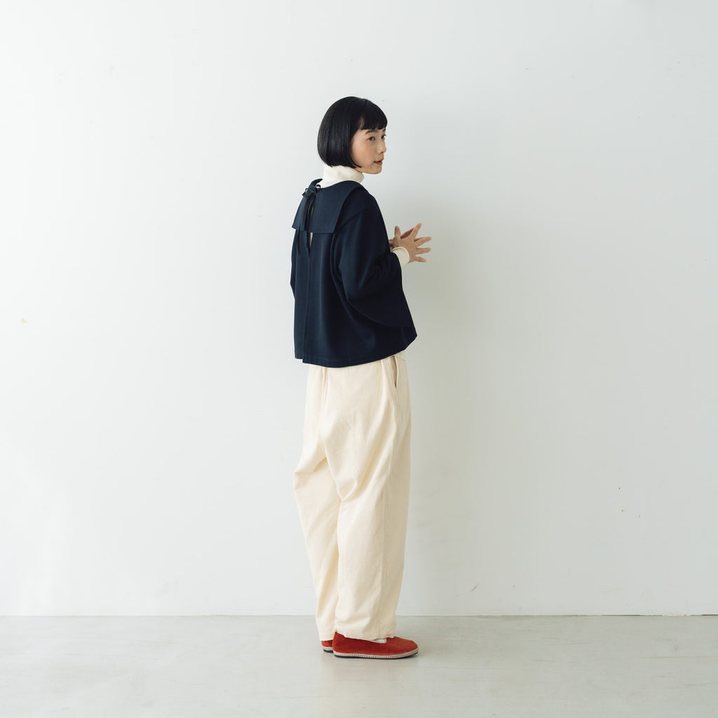 koton フラノフラットカラー ネイビー