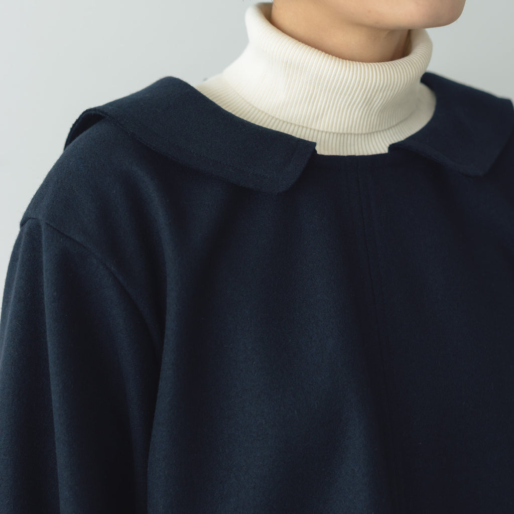 koton フラノフラットカラー ネイビー
