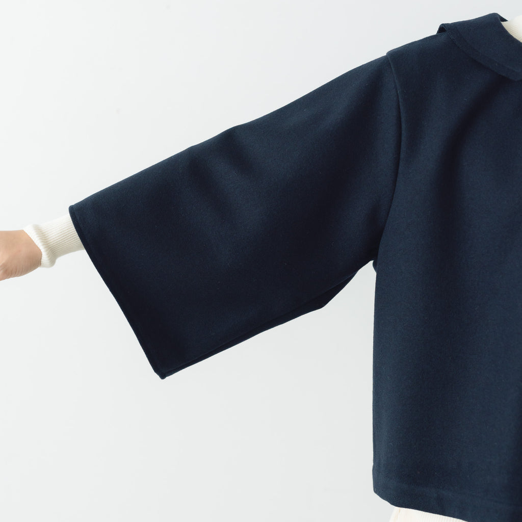 koton フラノフラットカラー ネイビー