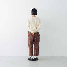 koton チェックバックワードパンツ レッド