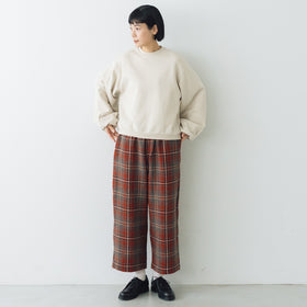 koton チェックバックワードパンツ レッド