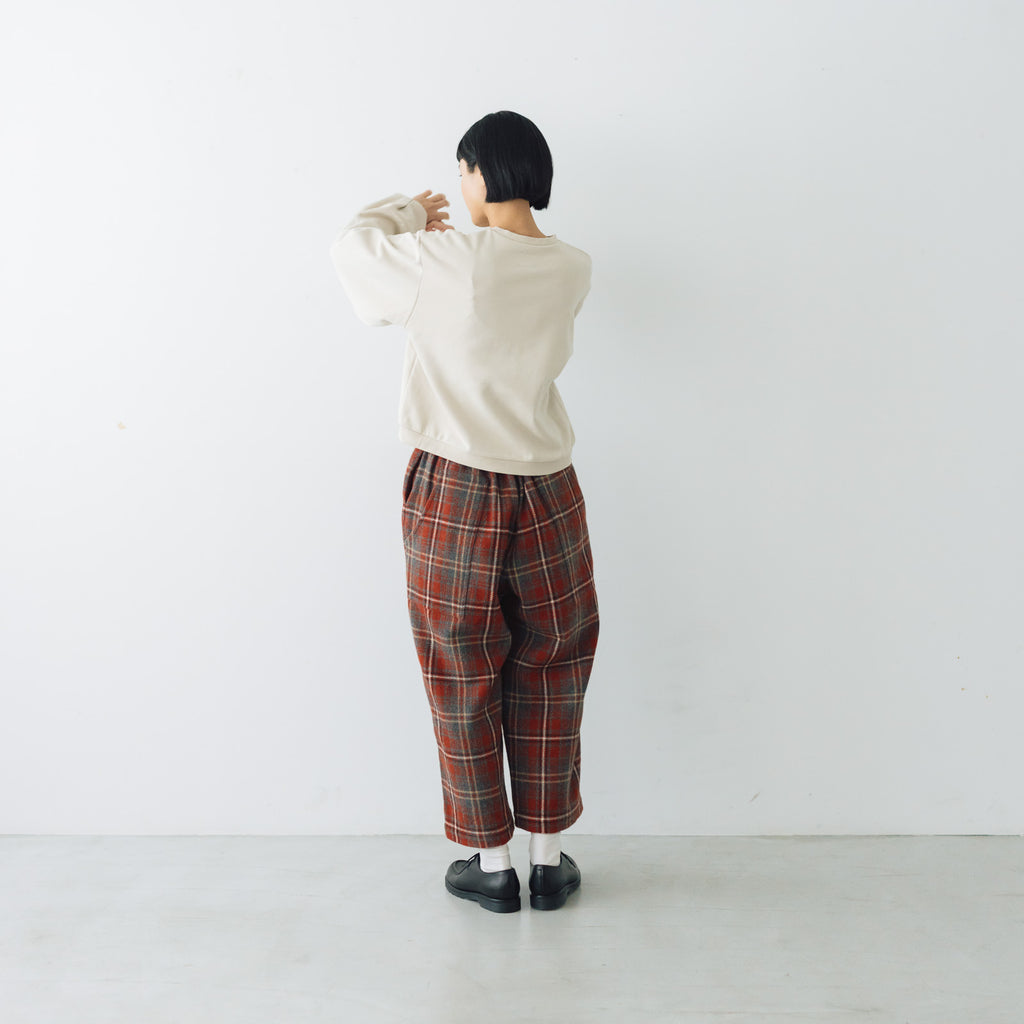 koton チェックバックワードパンツ レッド