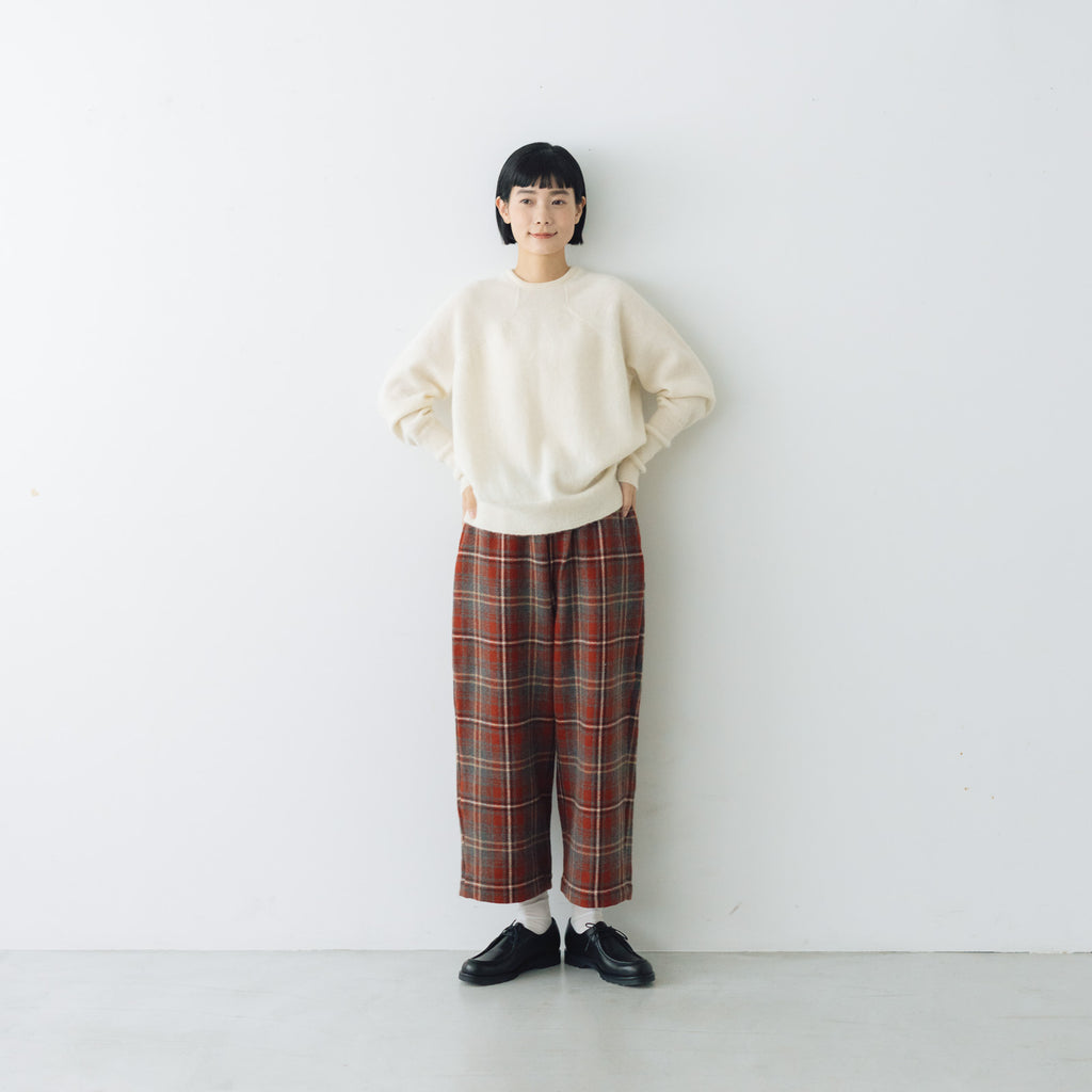 koton チェックバックワードパンツ レッド