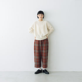 koton チェックバックワードパンツ レッド