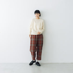 koton チェックバックワードパンツ レッド