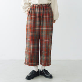 koton チェックバックワードパンツ レッド