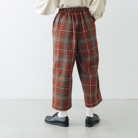 koton チェックバックワードパンツ レッド