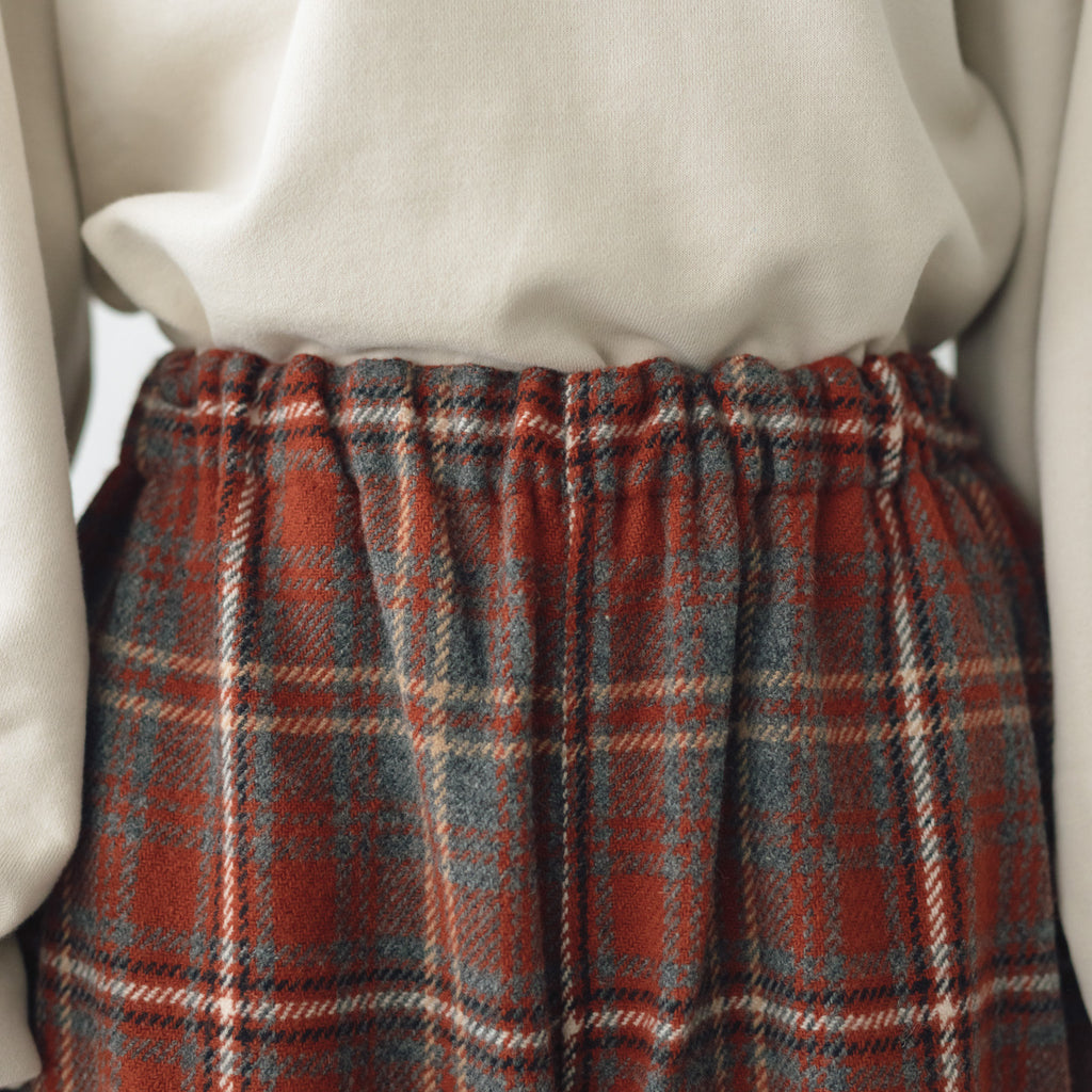 koton チェックバックワードパンツ レッド