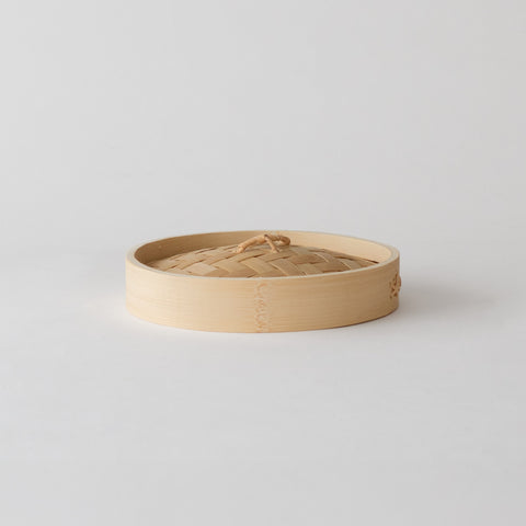 竹せいろとせいろ用受け台 竹せいろ 蓋 18cm