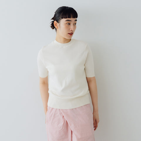 gicipi ARGENTO 5分袖 クルーネックニットソー