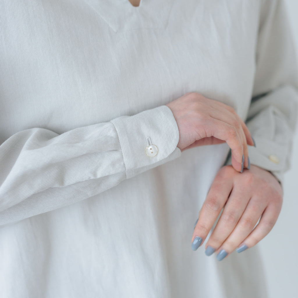 fruits of life コットンセーラーカラーシャツ