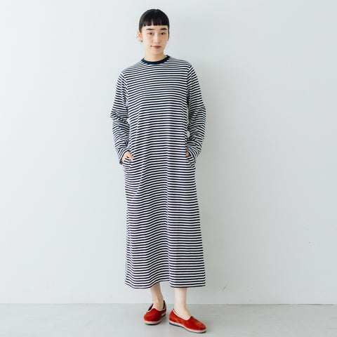 YAECA ムラ糸Tシャツ ロングスリーブワンピース