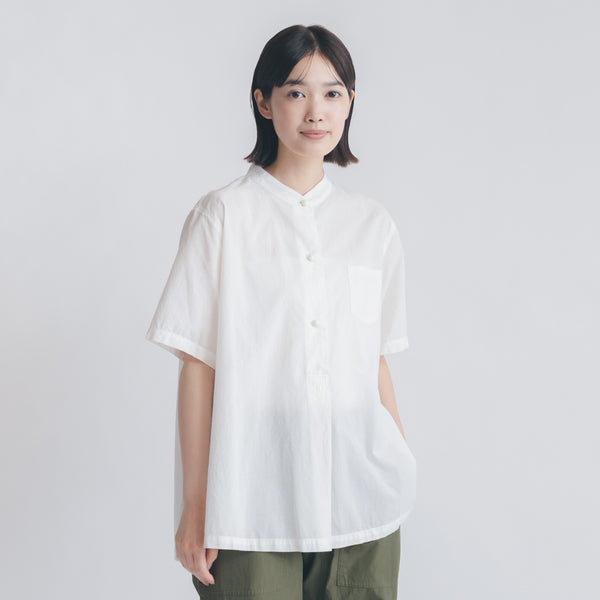HAU スタンドカラーシャツ ”cotton silk”｜くらすこと オンラインストア