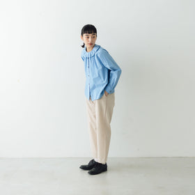 HAU  ブラウス "ruffled" サックス