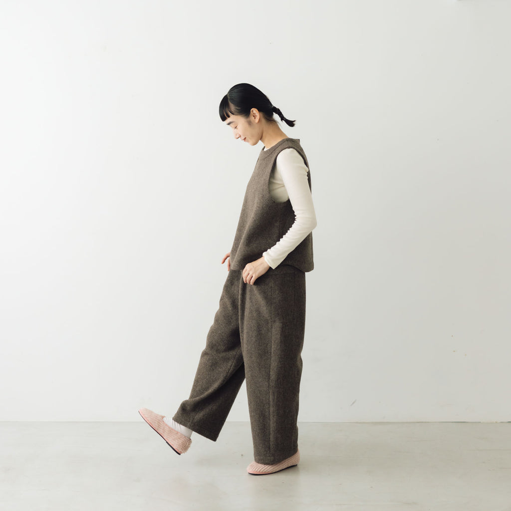 ata 圧縮ウールベスト ブラウン