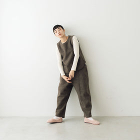 ata 圧縮ウールベスト ブラウン